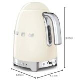 Jug Kettle, LED Display, 7 Temperature Settings, Acoustic Alarm, 3KW, 1.7L, Cream - Image 7