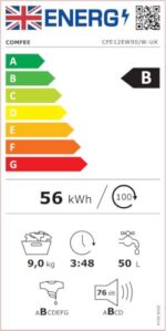 COMFEE' Freestanding Washing Machine,9KG Load,1400RPM,Steam Wash,Quick Wash - Image 2