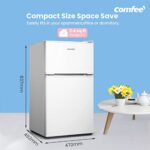 COMFEE' RCT87WH2(E) 87L Under Counter Fridge Freezer, Interior Light, Adjustable Shelves - Image 9