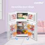 COMFEE' RCT87WH2(E) 87L Under Counter Fridge Freezer, Interior Light, Adjustable Shelves - Image 7