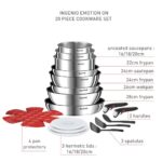 Tefal Ingenio Detachable Handle Pan 20pcs, Stainless Steel, Compact, Compatible with All hobs Induction & Oven - Image 7