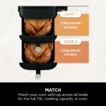 Ninja Double Stack Air Fryer, Vertical Dual Drawer Air Fryer with 4 cooking levels, 2 Drawers and 2 Racks, Black  - Image 9
