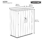 Lifetime 60209 Vertical Storage Shed (53 Cubic feet), Roof Brown, 74 x 142 x 174 cm - Image 10