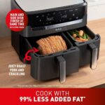 Tefal Easy Fry Dual Zone Digital Air Fryer, 2 Drawers, 8.3L, 8in1, Air Fry, Extra Crisp, Roast, Bake, Reheat - Image 3