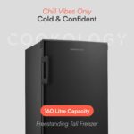Cookology CTFZ160BK Tall Freestanding Freezer - Upright Freezer with 160 Litre Capacity - Image 5