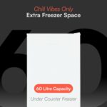 Cookology UCFZ60WH Freestanding Under Counter Freezer in White - 60 Litre Capacity - - Image 4