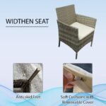 Rattan Garden Furniture Sofa Set with Coffee Table Chairs 4 Seater for Outdoor Patio Balcony - Image 4