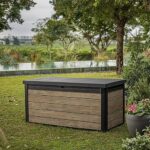 Keter Signature 570L Outdoor Storage Box – Ashwood Brown | Lockable Weatherproof Garden Deck Box & Bench - Image 7