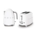 Smeg KLF03WHUK 1.7Ltr - 3kw Kettle and TSF01WHUK 2 Slice Toaster Set in White