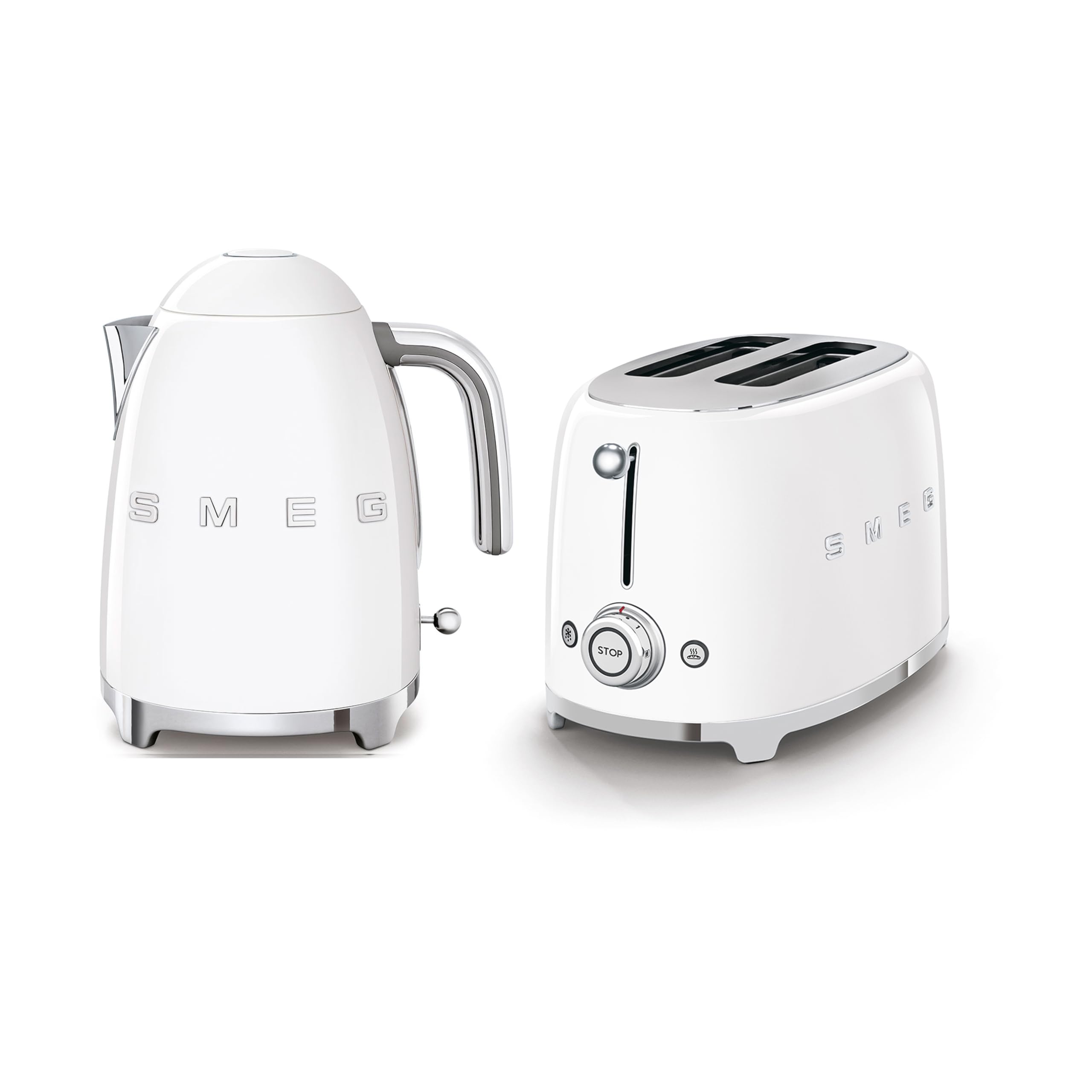 61UjmKtyagL Smeg KLF03WHUK 1.7Ltr - 3kw Kettle and TSF01WHUK 2 Slice Toaster Set in White - Image 1