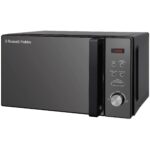 Russell Hobbs RHM2076B 20 Litre 800 W Black Digital Solo Microwave with 5 Power Levels, Easy Clean