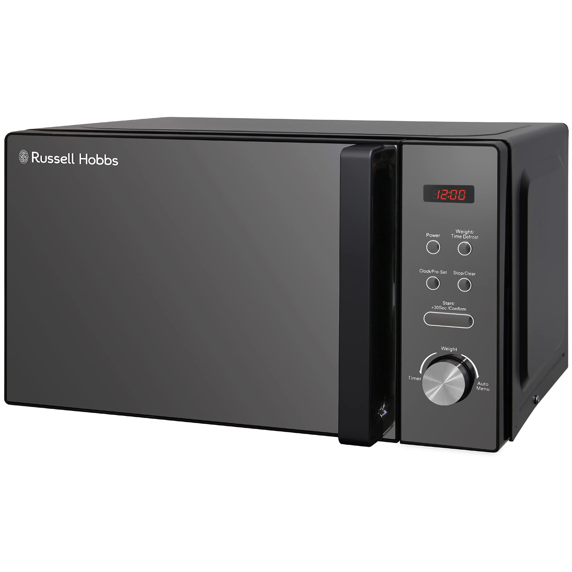 61evuOL17wL Russell Hobbs RHM2076B 20 Litre 800 W Black Digital Solo Microwave with 5 Power Levels, Easy Clean - Image 1