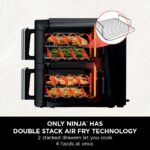 Ninja Double Stack Air Fryer, Vertical Dual Drawer Air Fryer with 4 cooking levels, 2 Drawers and 2 Racks, Black  - Image 15