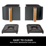 Ninja Foodi MAX Dual Zone Air Fryer, Amazon Exclusive, Tongs, 2 Drawers, 9.5L, 6-in-1, Use No Oil,Copper/Black - Image 3