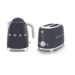 Smeg 50’s Style Retro Range Breakfast Set, 1.7L 3000W Kettle and Multi-Functional Control 2-Slice 950W Toaster