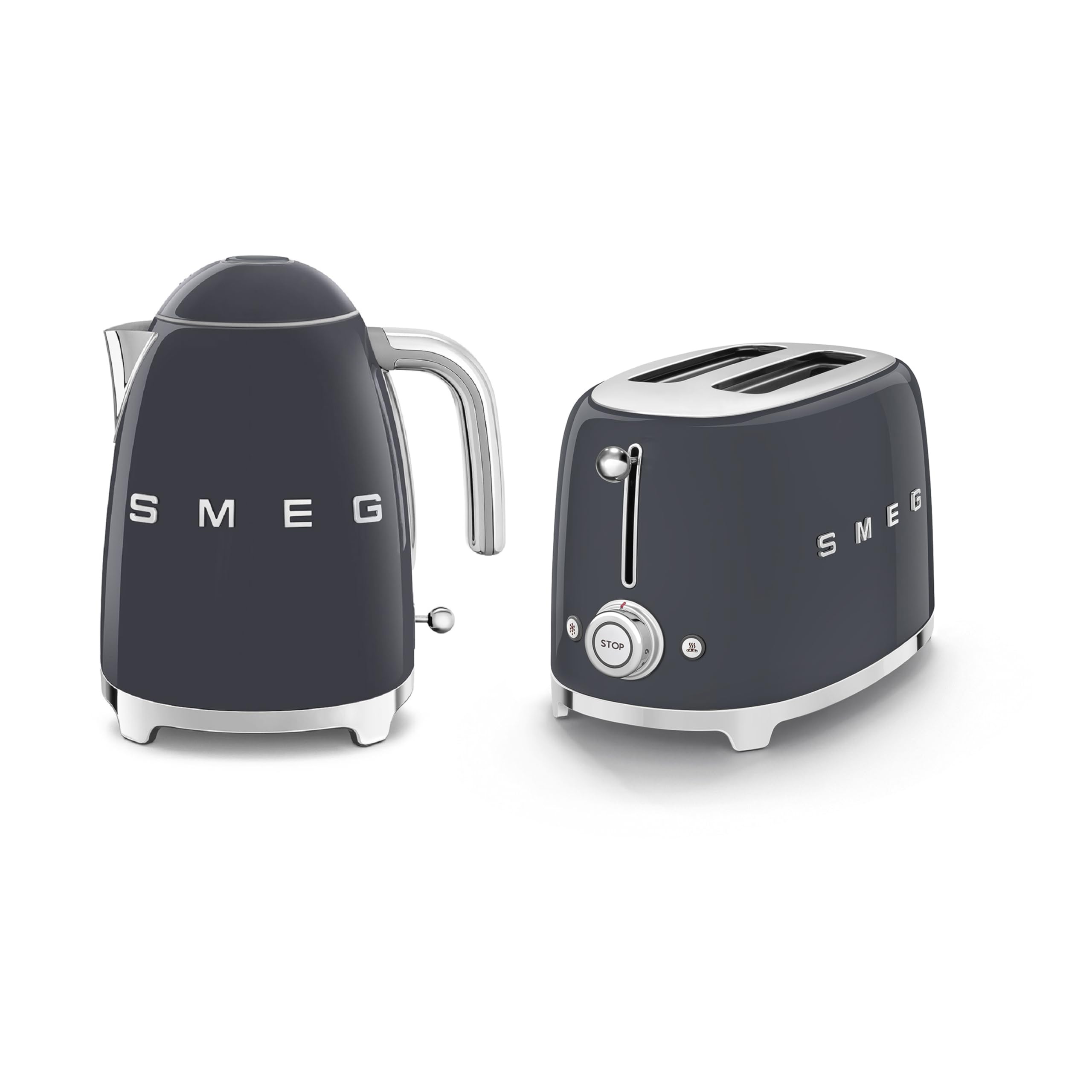 61p4t5gjS2L Smeg 50’s Style Retro Range Breakfast Set, 1.7L 3000W Kettle and Multi-Functional Control 2-Slice 950W Toaster - Image 1