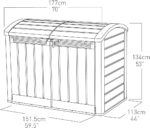 Keter Store It Out Ultra Outdoor Garden Storage Shed, 177 x 113 x 134 cm - Beige and Brown - Image 10