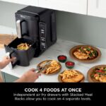 Ninja Double Stack Air Fryer, Vertical Dual Drawer Air Fryer with 4 cooking levels, 2 Drawers and 2 Racks, Black  - Image 13