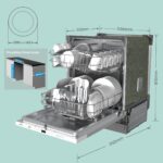 COMFEE' KWH-BD1215P-W Fully Integrated Dishwasher with 12 Place Settings, Cloud Wash - White - Image 10