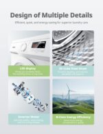 COMFEE' Freestanding Washing Machine,9KG Load,1400RPM,Steam Wash,Quick Wash - Image 4