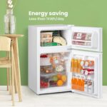 COMFEE' RCT87WH2(E) 87L Under Counter Fridge Freezer, Interior Light, Adjustable Shelves - Image 6