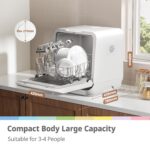COMFEE' Table Top Dishwasher 7+3 Programs Mini Tabletop Dishwasher No Plumbing - White - Image 11