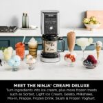Ninja CREAMi Deluxe Ice Cream Maker & Frozen Dessert Maker with 3 Tubs, 10 Functions, Silver - Image 7