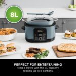 Ninja Foodi PossibleCooker, 8-in-1 Slow Cooker with Removable Non-Stick Pot, Steaming Rack, 8L, Sea Salt Grey - Image 10