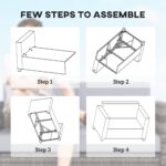 Outsunny Rattan Sofa, 2 Seater Garden Furniture with Soft Padded Cushion and Armrests - Image 4