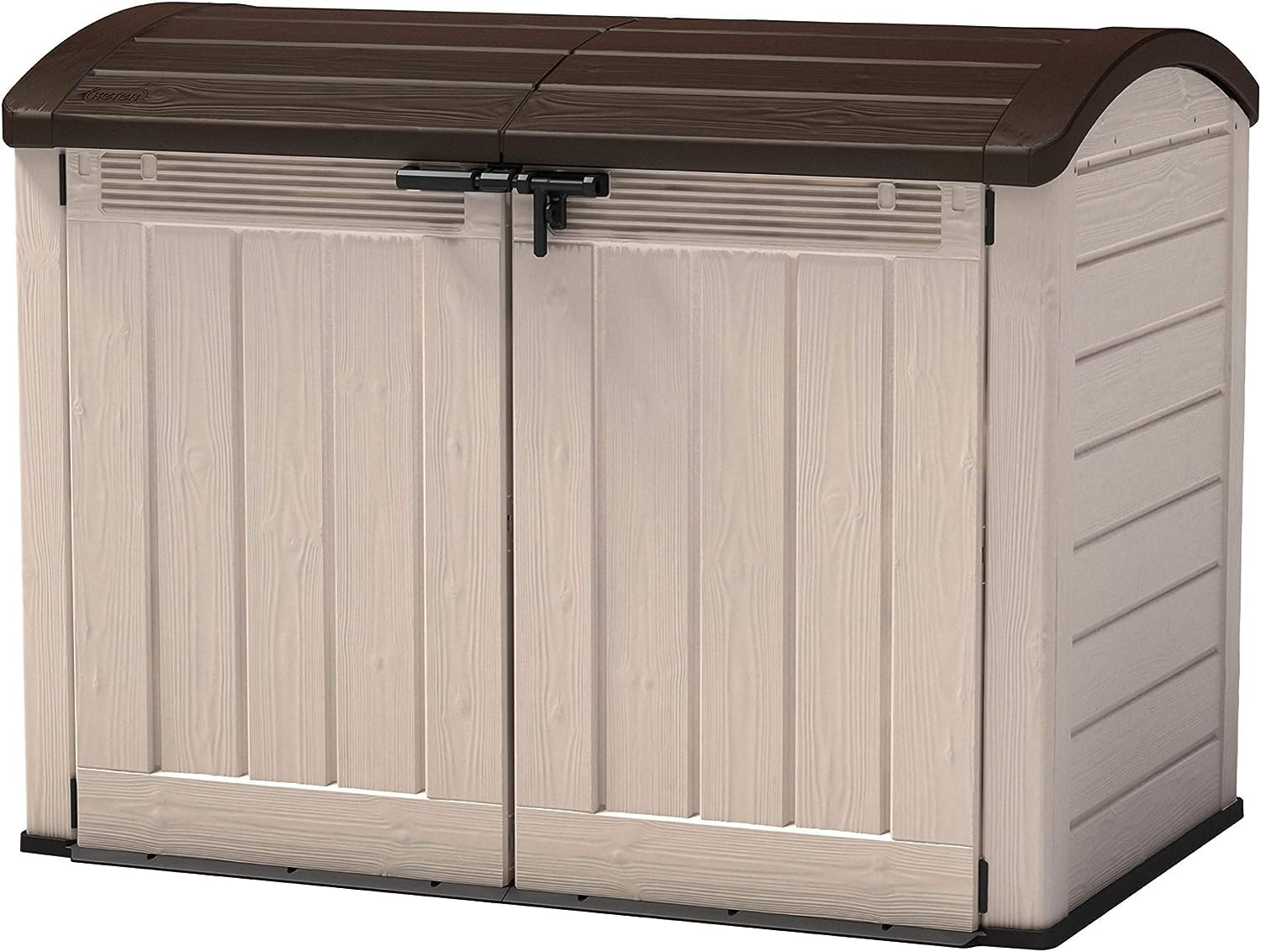 71ZQI_OuHAL Keter Store It Out Ultra Outdoor Garden Storage Shed, 177 x 113 x 134 cm - Beige and Brown - Image 1