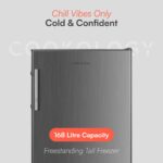 Cookology CTFZ163IX Tall Freestanding Freezer in Inox - Upright Freezer - 168 Litre Capacity - Image 6