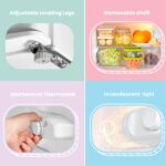 COMFEE' RCT87WH2(E) 87L Under Counter Fridge Freezer, Interior Light, Adjustable Shelves - Image 5