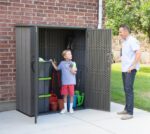 Lifetime 60209 Vertical Storage Shed (53 Cubic feet), Roof Brown, 74 x 142 x 174 cm - Image 9