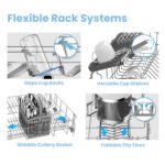 COMFEE' Freestanding Dishwasher FD1435E-W with 14 place settings, Full Size, 44dB, Wide LED Display - Image 4