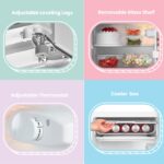 COMFEE' RCD93WH2(E) Under Counter Fridge, 93L Small Fridge with Cooler Box, Interior Light - Image 5