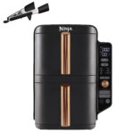 Ninja Double Stack XL Air Fryer, Vertical Dual Drawer Air Fryer with 4 cooking levels, Copper Black