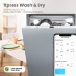 COMFEE' KWH-BD1215P-W Fully Integrated Dishwasher with 12 Place Settings, Cloud Wash - White - Image 5