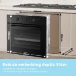 COMFEE' 60cm Built-in Electric Fan Oven, 60 Litre, 8 Oven Function with Air Fry - Image 12