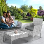 KEPLIN 4pc Rattan Garden Furniture Set – Outdoor Lounger Sofa, Chairs and Table Bistro Set for Lawn - Image 7