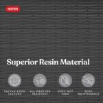 Keter XXL Java Resin Rattan Look Large Outdoor Lockable Storage Deck Box for Patio Furniture Cushions - Image 9