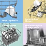 COMFEE' KWH-BD1215P-W Fully Integrated Dishwasher with 12 Place Settings, Cloud Wash - White - Image 6