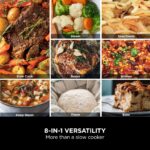 Ninja Foodi PossibleCooker, 8-in-1 Slow Cooker with Removable Non-Stick Pot, Steaming Rack, 8L, Sea Salt Grey - Image 9