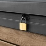 Keter Signature 570L Outdoor Storage Box – Ashwood Brown | Lockable Weatherproof Garden Deck Box & Bench - Image 2