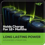 Greenworks 40V 16" Cordless Lawn Mower, Ultra-Light Push Mower with 4.0Ah Battery & Charger - Image 6