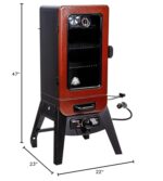 Pit Boss 3-Series Gas Vertical Smoker, Red Hammertone - 10773 - Image 2