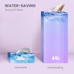 COMFEE’ Portable Mini Dishwasher, Energy Star, Countertop, 6 Place Settings, with 8 Washing Programs, Speed, Baby-Care, ECO& Glass - Image 2