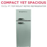 Frigidaire EFR753 Retro Apartment Size Refrigerator with Top Freezer - 2 Door Fridge with 7.5 Cu Ft of Storage Capacity - Image 6