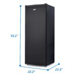 Commercial Cool Upright Freezer, Stand Up Freezer 6 Cu Ft with Reversible Door, Black - Image 3
