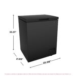 FRIGIDAIRE EFRF5003-BLACK Chest Deep Freezer-Garage-Ready, 5.0 Cu. Ft. Capacity, Black-Adjustable Thermostat-Removable - Image 5