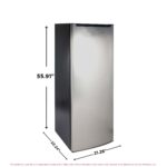 Frigidaire Upright Freezer, 6.5 cu. ft., Deep Freeze, Vinyl Coated Metal with Wire Shelving, Compact for Kitchen, RV, Dorm, Cabin - Image 4